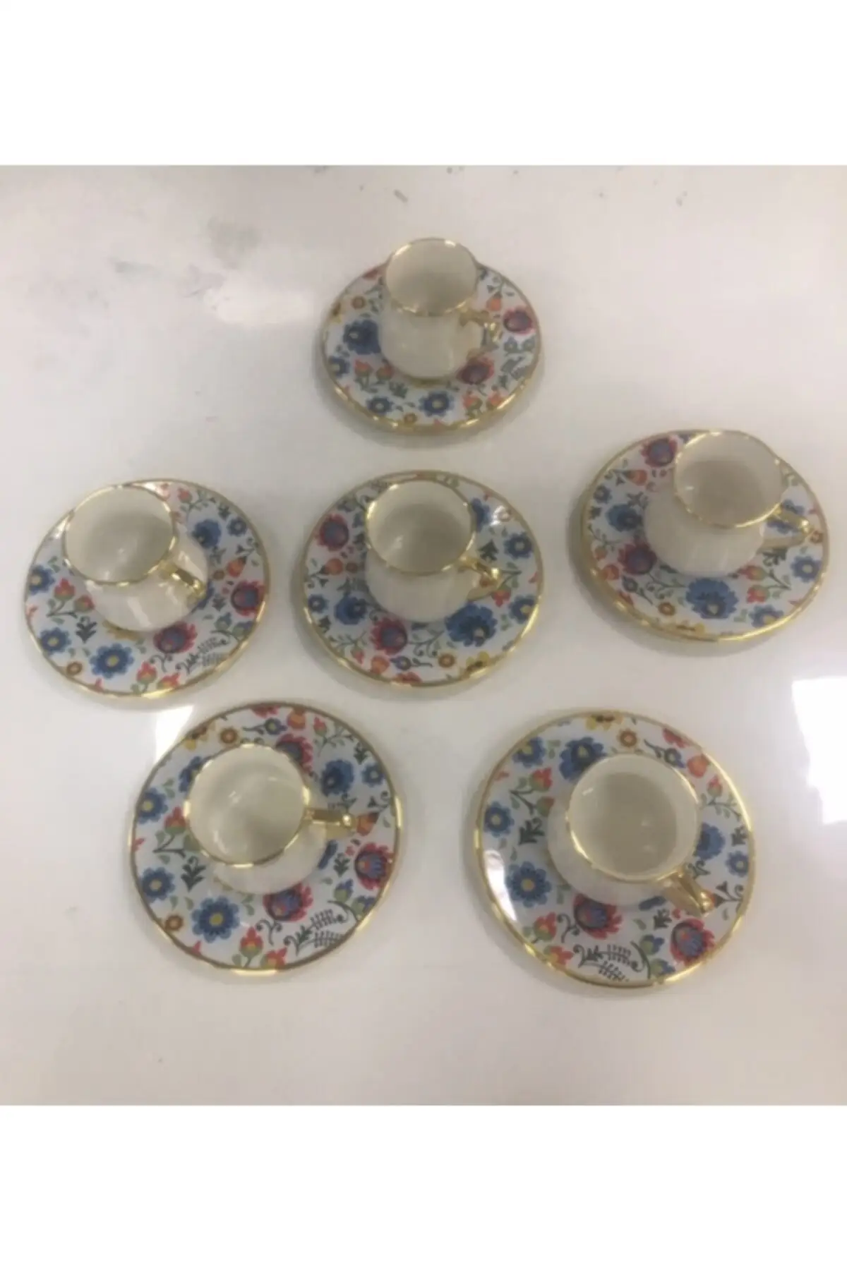 

Amazing Turkish Greek Arabic Coffee & Espresso Cup Set English Coffee Cup Set 6 People