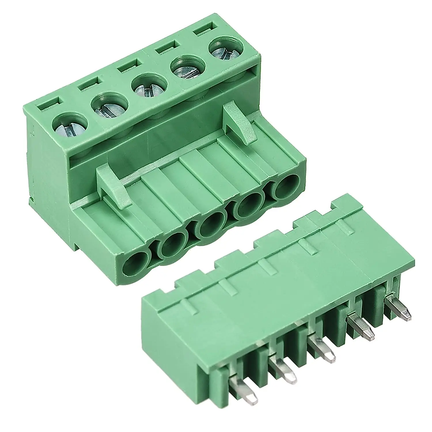 

Tcenofoxy 5.08mm Phoenix Connectors 5 Pin 5.08mm Pitch Male Female PCB Screw Terminal Block 5 Sets