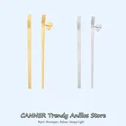 Женские серьги-капельки Canner W5, корейские серьги с прозрачным цирконием на цепочке, Ювелирное Украшение для пирсинга, 925