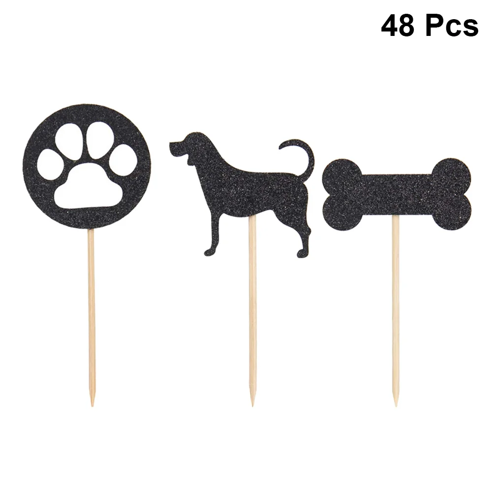 

Birthday Dog Decoration Cupcake Glitter Supplies Ornaments Decor Theme Pet