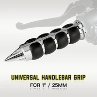 2pcs handle grip non slip shock absorption accessory 25 4mm chromed spike handle bar grip for davidson