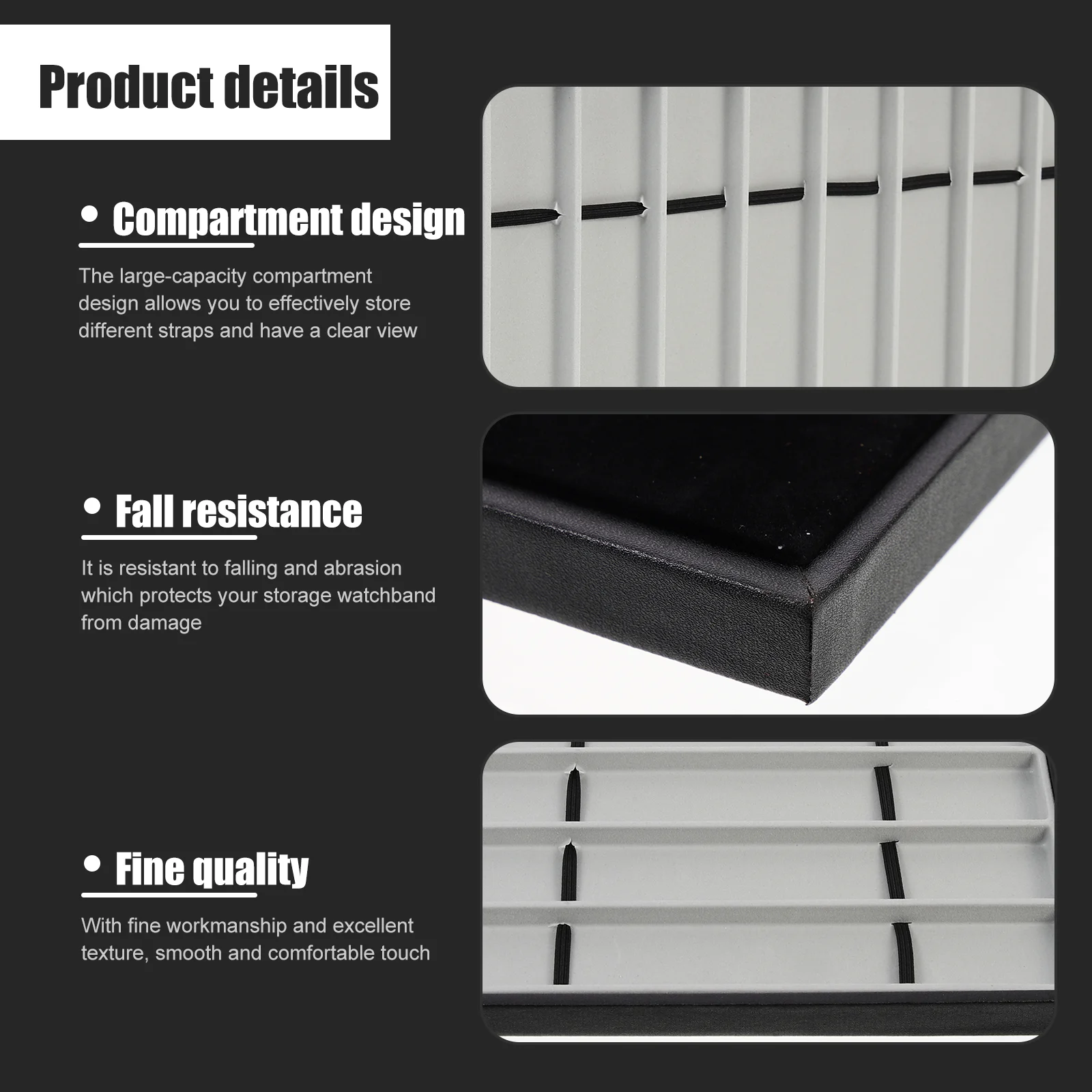 Watch Band Storage Organizer Box Case Display Tray Holder Strap Bracelet Watchband Straps Jewelry Showcasebanglebraceletsstand