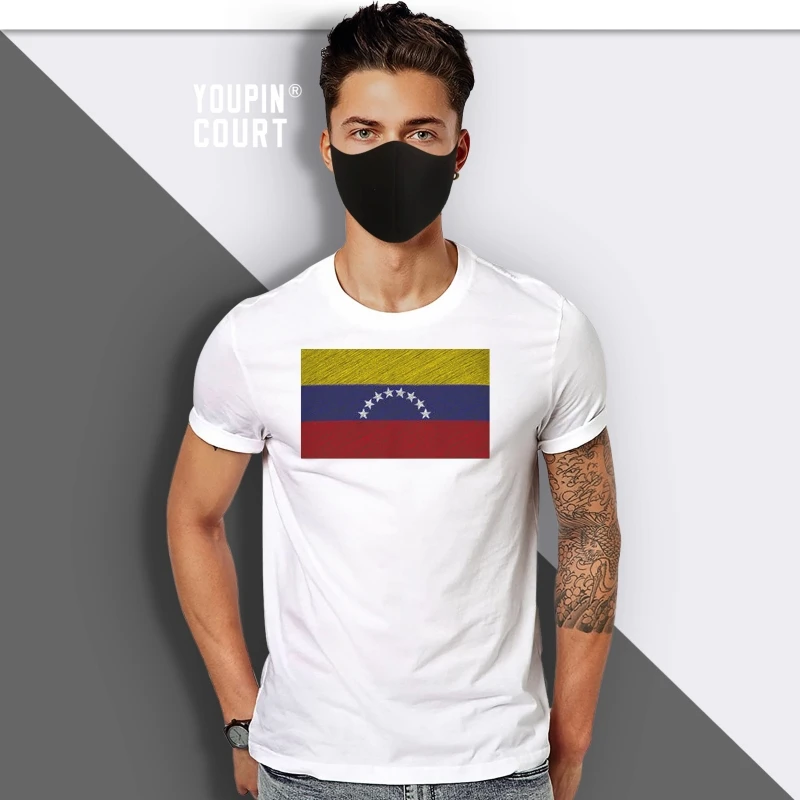 

Venezuela Scribble Flag Mens T-Shirt Tee Top Giftvenezuelan Football Round Neck Tee Shirt
