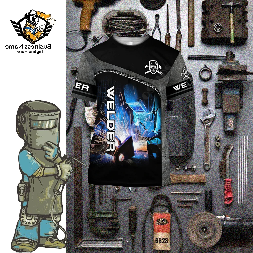 Мужская Повседневная Хлопковая Футболка С Коротким Рукавом Летняя Рабочая