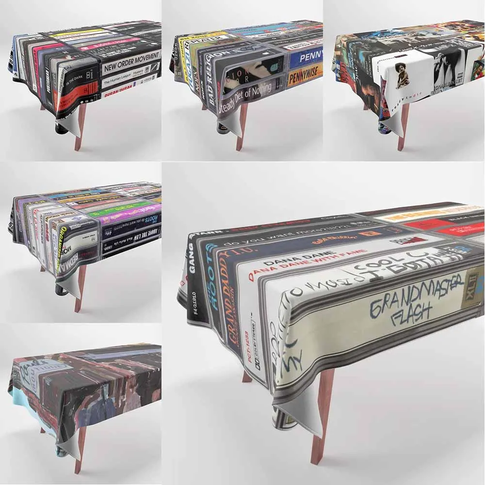 

Скатерти с рисунком в случайном порядке, домашний декор, прямоугольная искусственная скатерть, эстетика