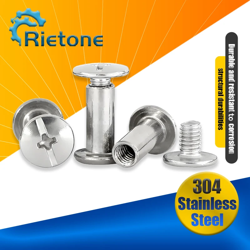 

10 комплектов M3 M4 304, переплет из нержавеющей стали, винт Chicago, кожаная сумка, винт для фотоальбома, книги, болты для сборки приклада