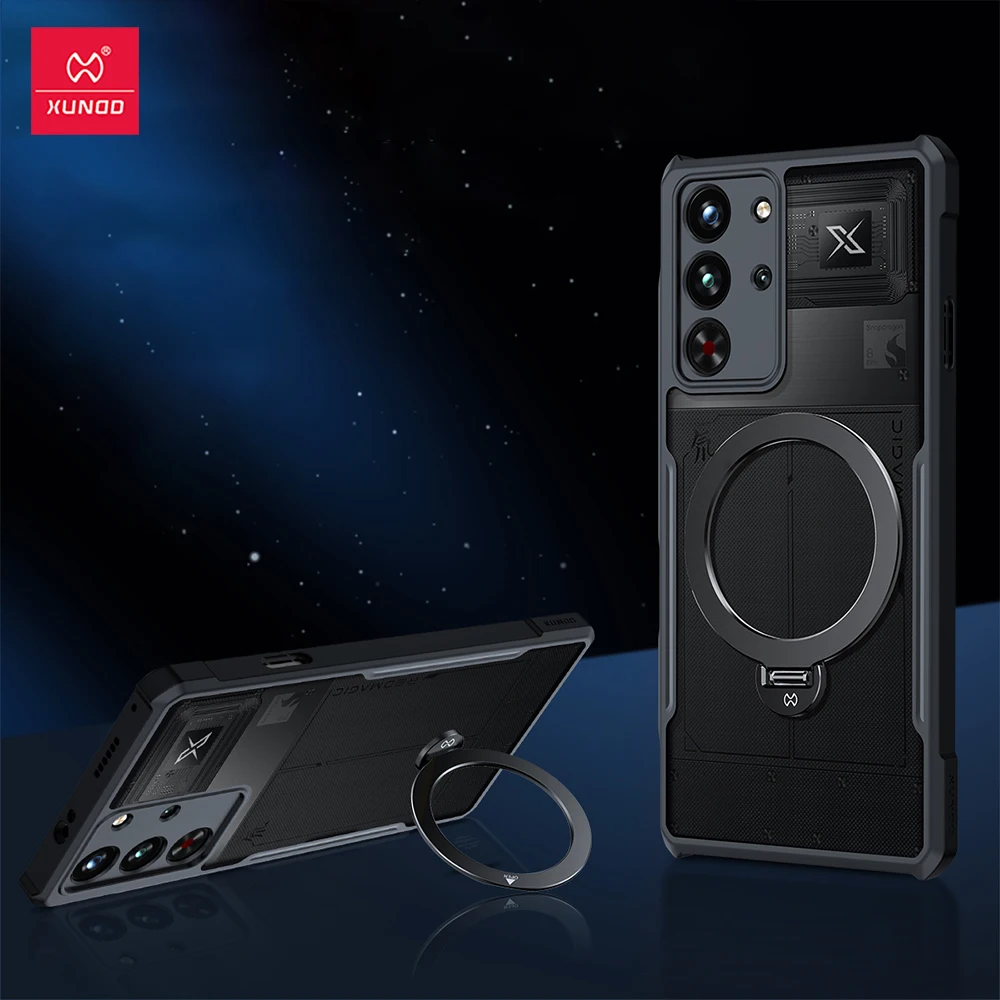 Чехол Xundd для Nubia Red Magic 10 Pro 10 Pro Plus, противоударный чехол с подушкой безопасности, задняя полоса, прозрачный магнитный чехол-подставка (art.: 3920cb048537d) - 3920cb048537d