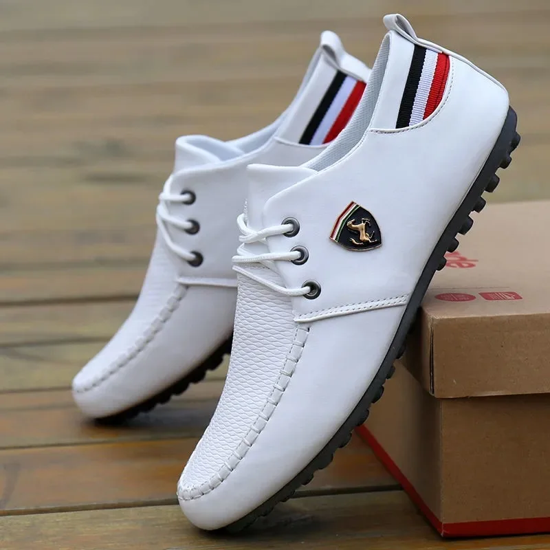 

2022 Breathable Solid Color Slip Men Casual shoes men summer New Style Breathable Men's Peas Shoes the British Sneakers