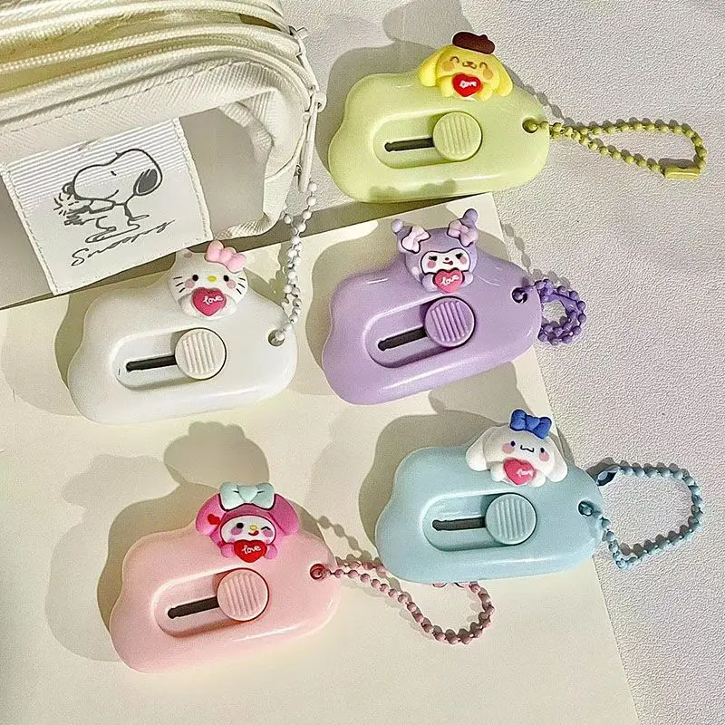 Универсальный нож Sanrios с милым мультяшным облаком Hello Kitty нефритовый корицевый