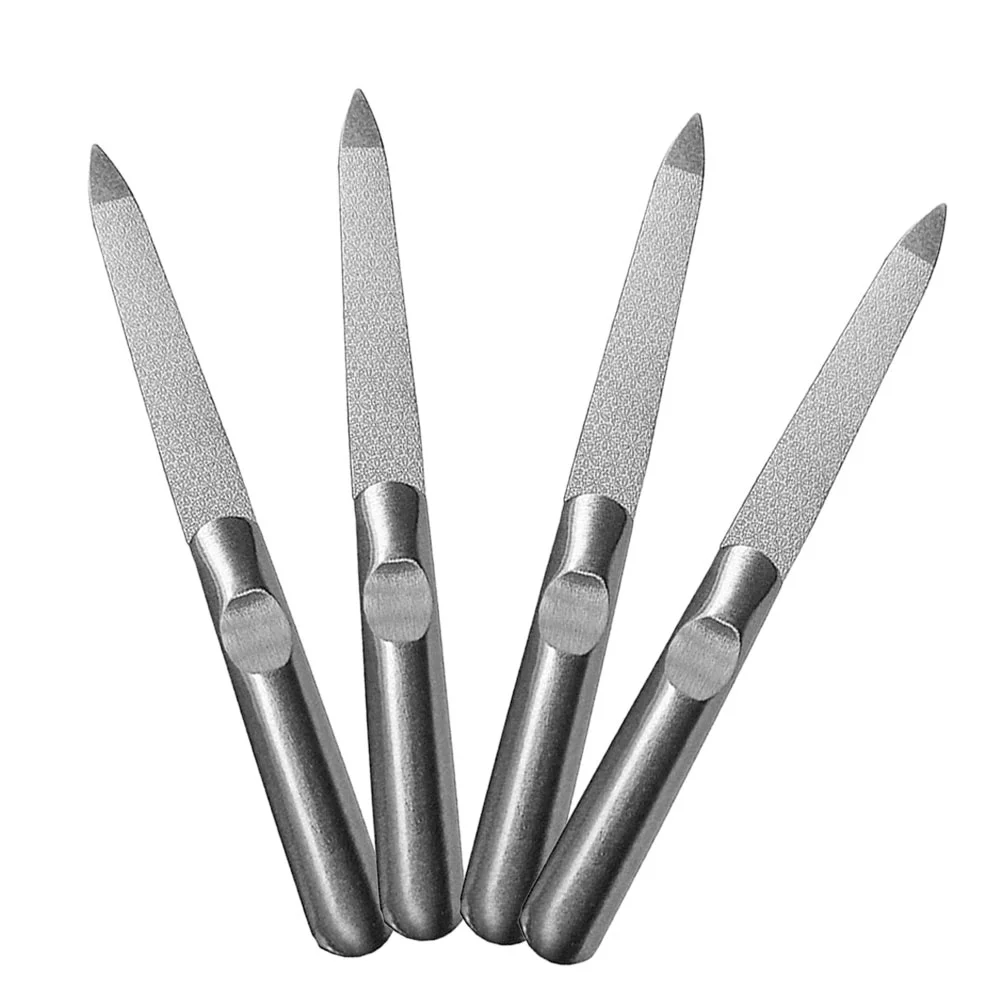 

4 PCS Pedicure Knife Nail Care Kit Tools Fingernail File Sturdy Files Buffer Manicure Household Stainless Steel Salon Practical