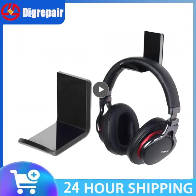 

Acrylic Game Earphone Holder Desktop Universal Display Rack Creative Portable For Offices Rooms Black Headphone Office Hanger