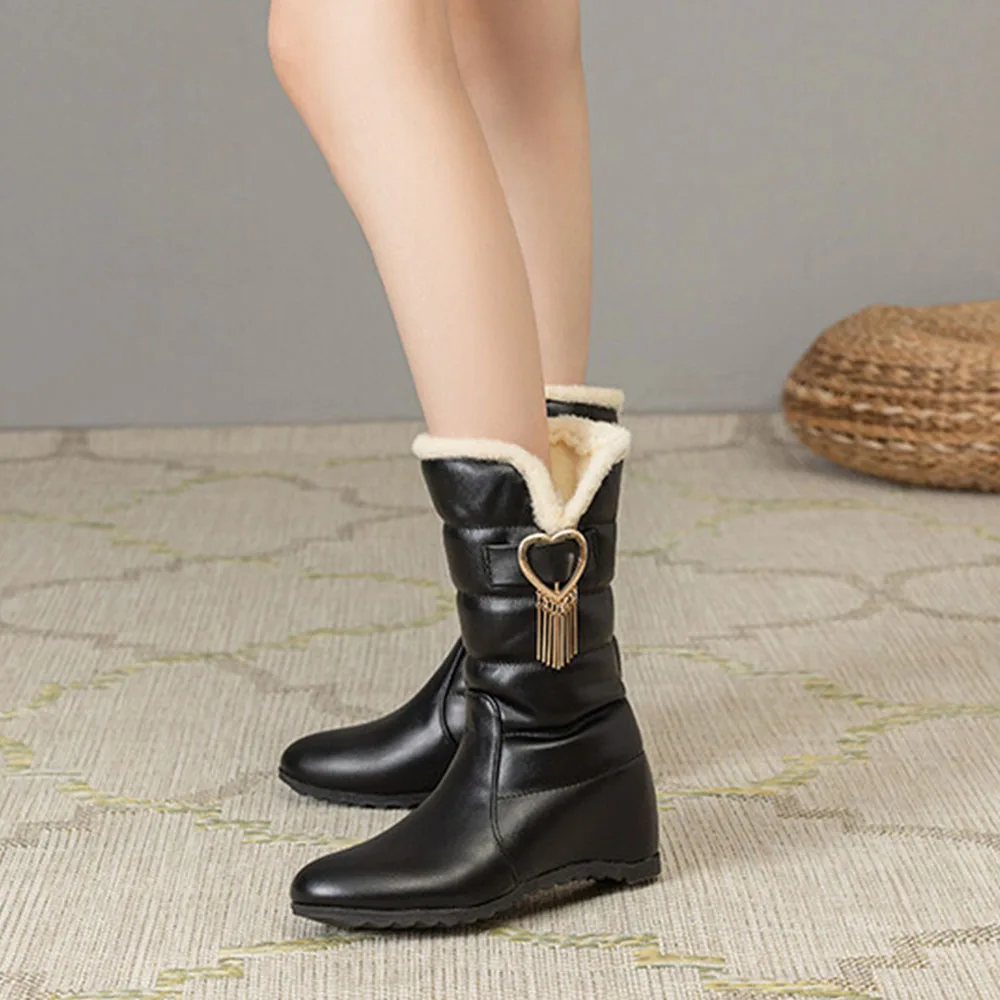 GIGIFOX/Новое зимнее поступление зимние ботильоны меховые плюшевые ботинки на