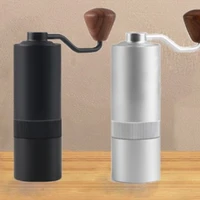 aluminum alloy integrated body coffee grinding miller manual coffee beans grinder with wooden knob