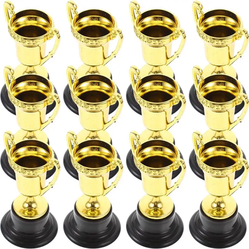 

12Pcs Plastic Reward Trophies Children's reward Award Trophies Prize Cups Children School Rewarding Supplies