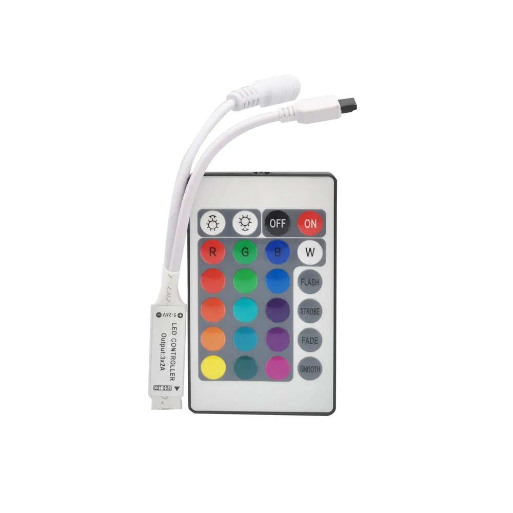 Мини пульт дистанционного управления с 24 кнопками ИК RGB Светодиодная лента DC 12 В