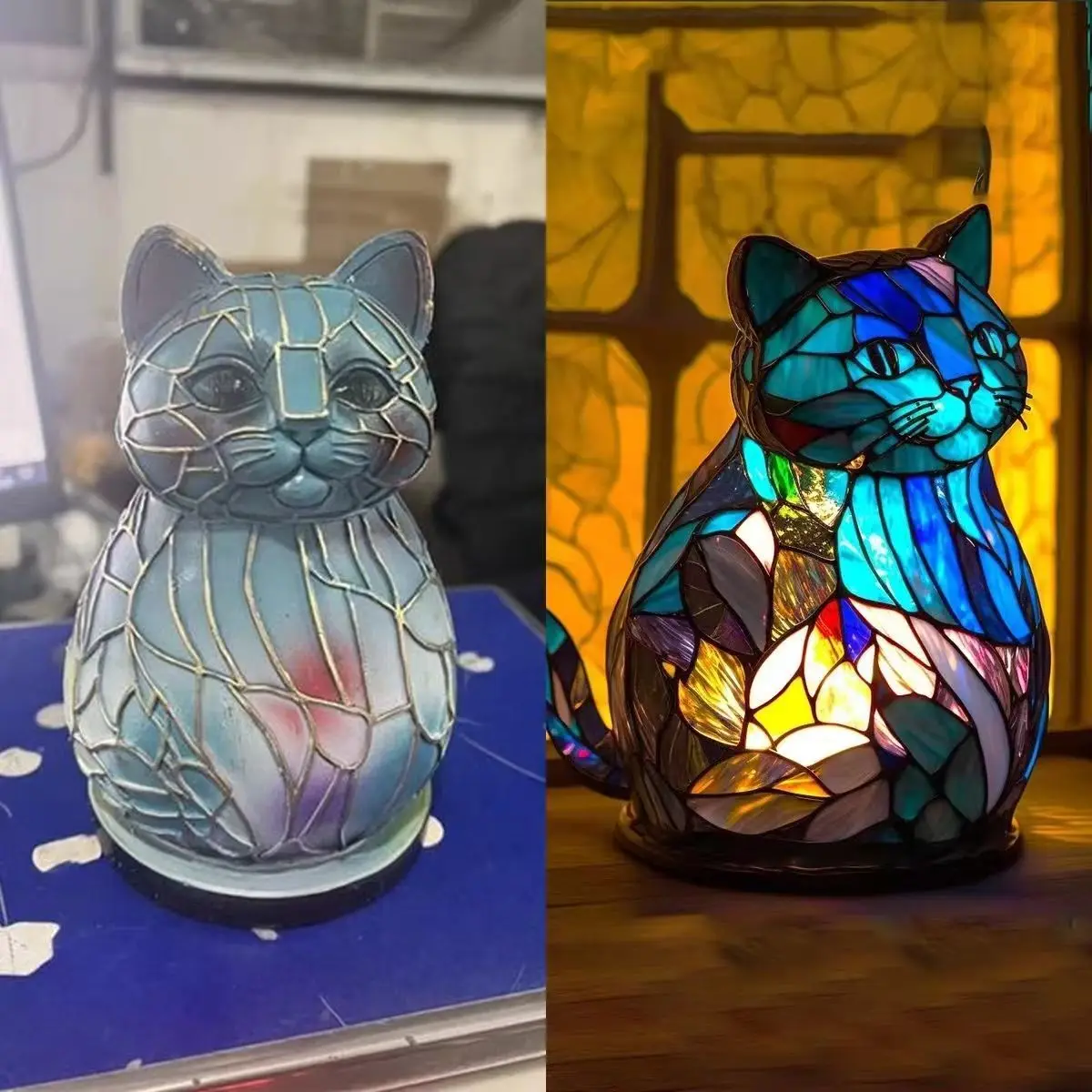 

Настольная лампа с изображением животных из смолы, серия настольных украшений, USB ночь, светодиодный, Русалка, волк, Сова, морская черепаха, лев, кошка, кит, дракон, домашний декор