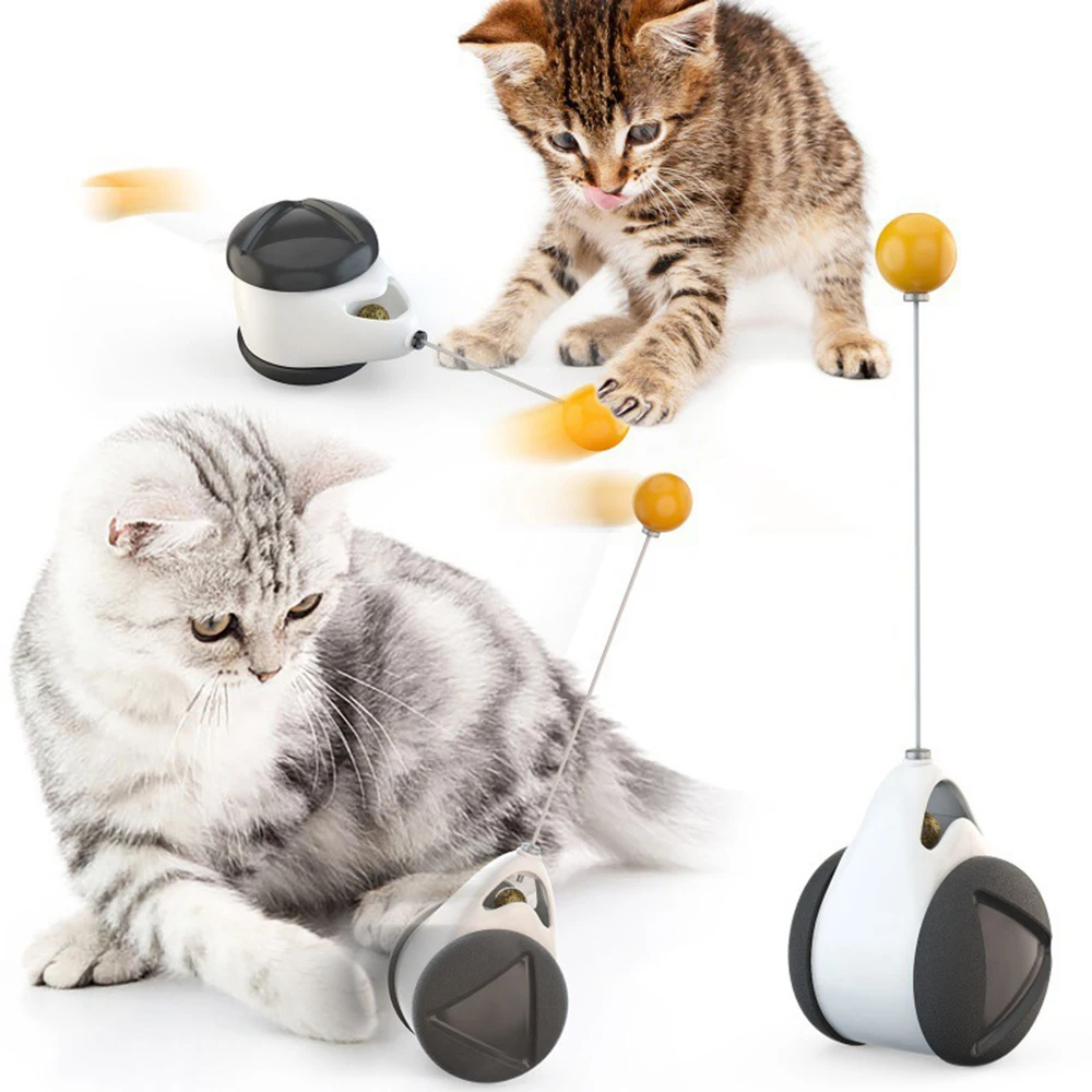 

Automatic Cat Toy Tumbler Swing Toys for Cats Funny Balance Car Interactive Kitten Chasing Toy with Catnip Pet Cat Products