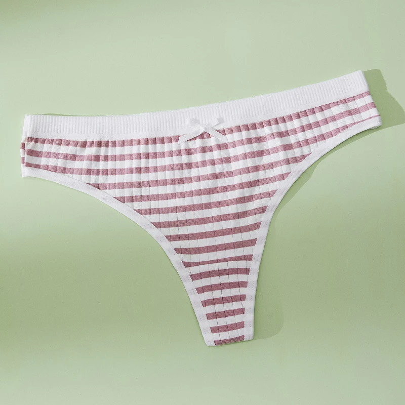 Женское нижнее белье с принтом модные стринги милая клубничная полоска теплый