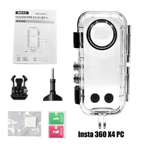 Невидимый чехол для Insta360 X3 X4, водонепроницаемый корпус, чехол для подводного плавания 40 м, аксессуары для камеры Insta360 X4, подарок