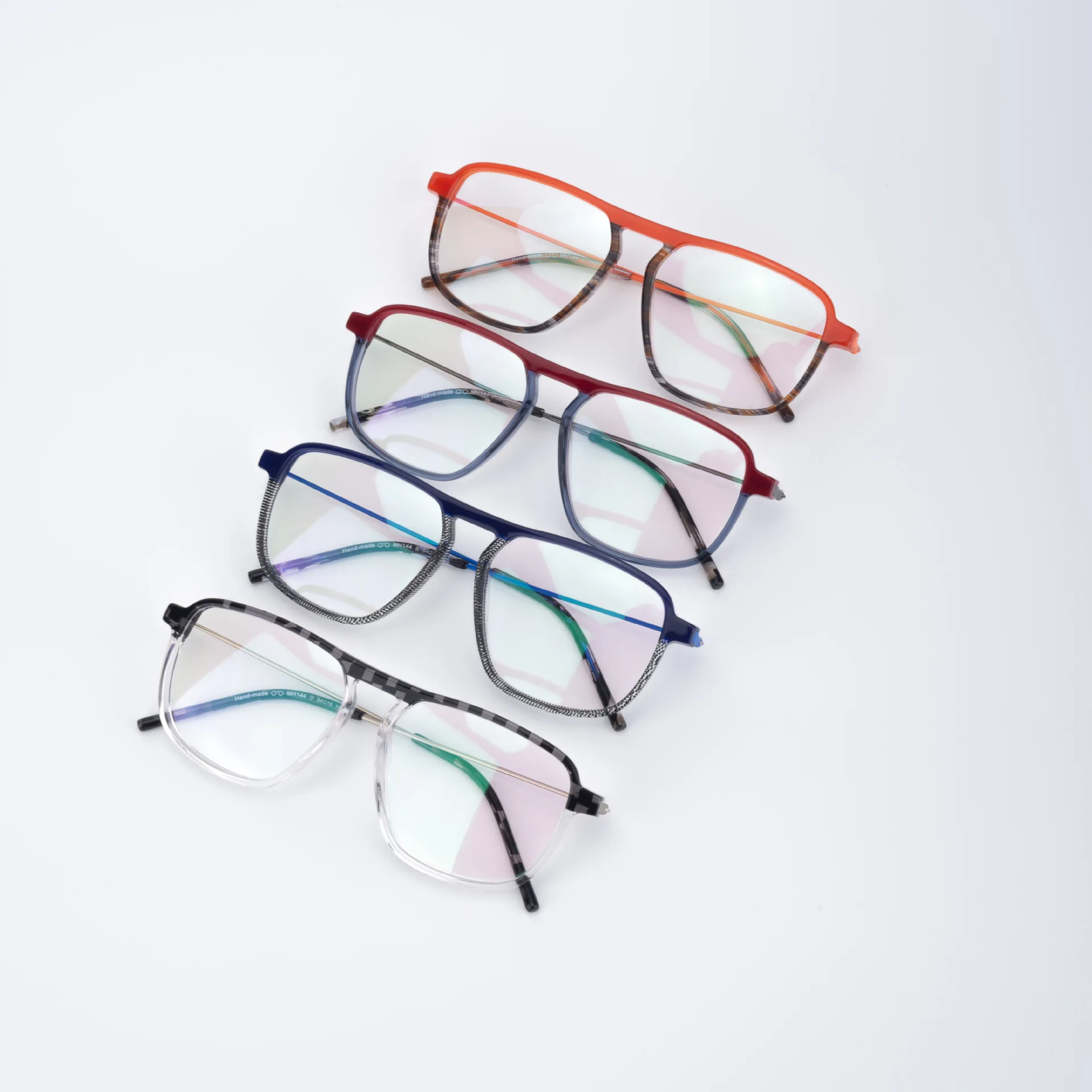 

Новинка модная металлическая оправа для очков с перекрестными краями подходящие цвета ретро очки с пластинами для высококлассных мужчин и женщин при близорукости