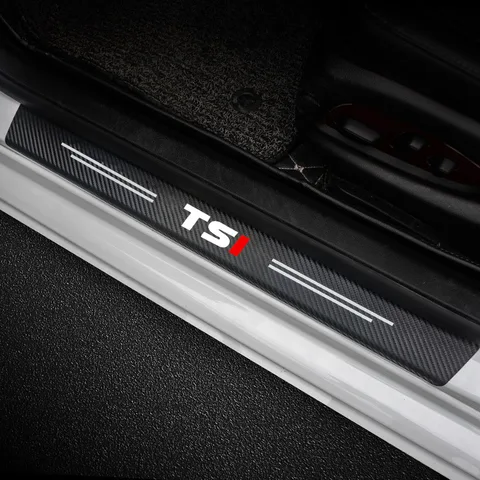 Углеродная наклейка на порог для Volkswagen VW TSI TDI APR Polo 5 6 Bora Jetta Passat B5 Golf 7 MK5 Beetle 3B Tiguan