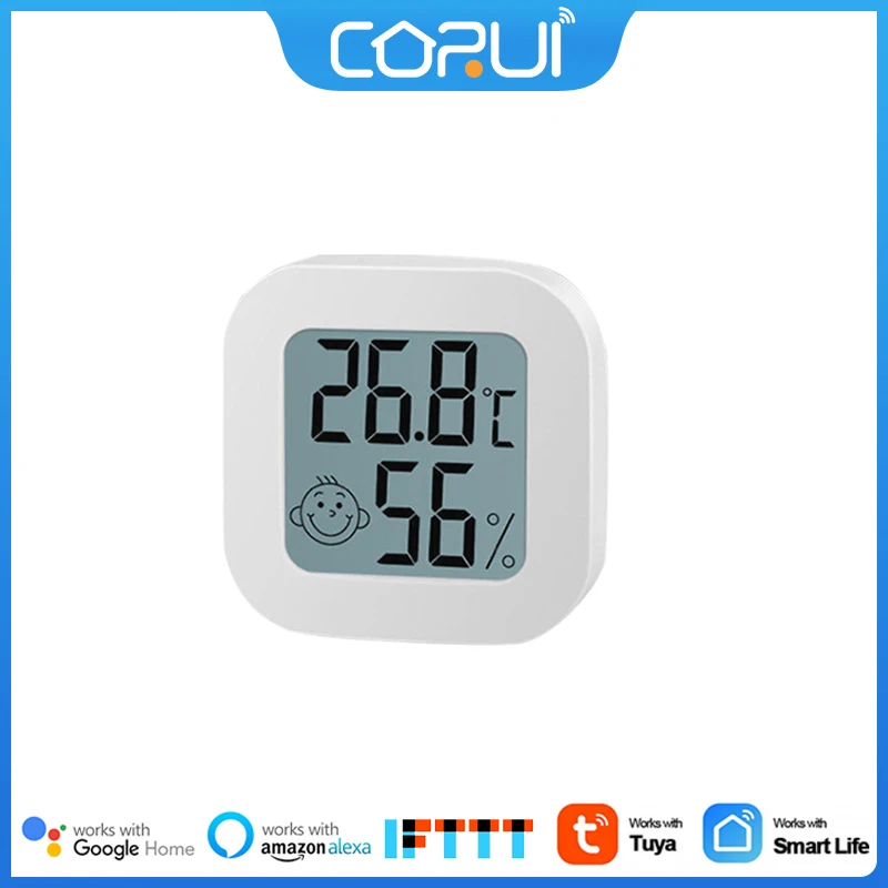 

Датчик температуры и влажности CoRui Tuya ZigBee для автоматизации умного дома, дистанционное управление, поддержка Alexa Google Home Smart Life