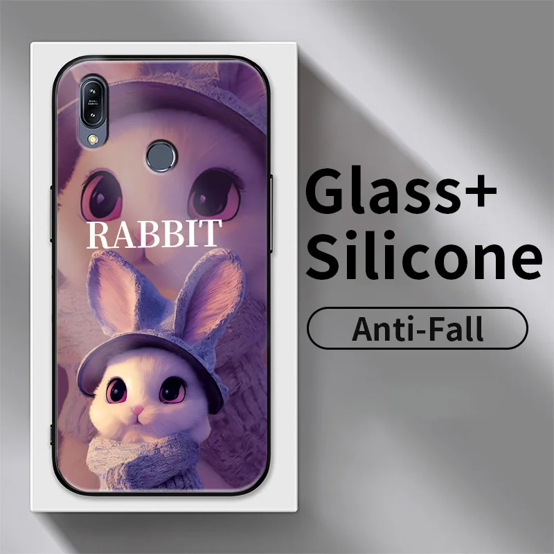 

Glass Case for Asus Zenfone Max M2 ZB633KL Zenfone MaxPro M1 ZB601KL ZB602K Zenfone MaxPro M2 ZB631KL Case Witary Longer Rabbit