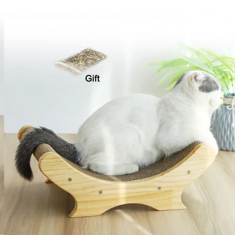 

2 In 1 Cat Scratcher Bed Board Corrugated Cat Scraper Claws Care With Catnip Scratching Toys For Cats House Lounger Sofa Gatos