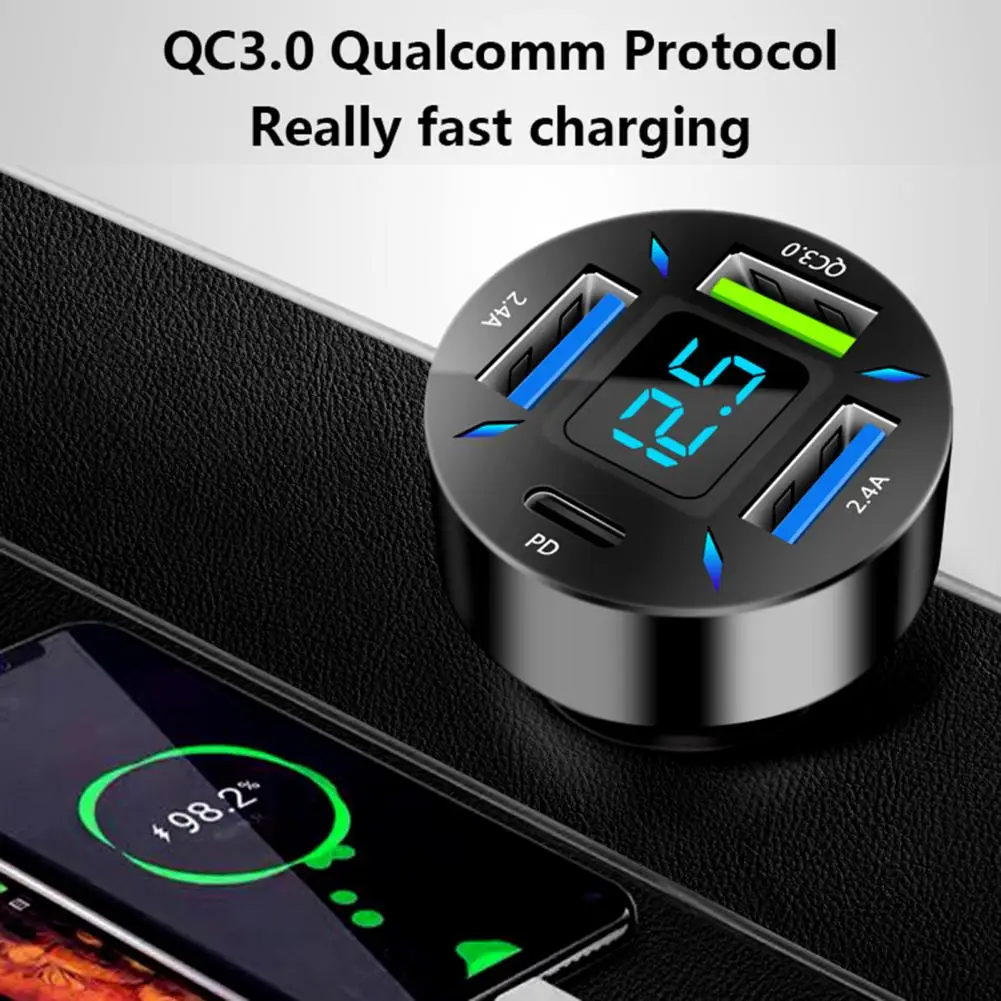 Удобное Зарядное устройство USB QC3.0 с 4 портами, длительный срок службы, быстрая зарядка