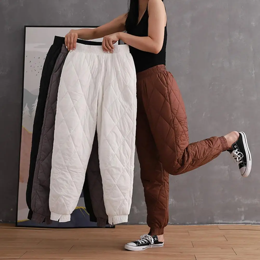 

Stylish Winter Trousers Harem Pants Thicken Ankle-banded Deep Crotch Women Winter Pants Women Winter Pants Warm