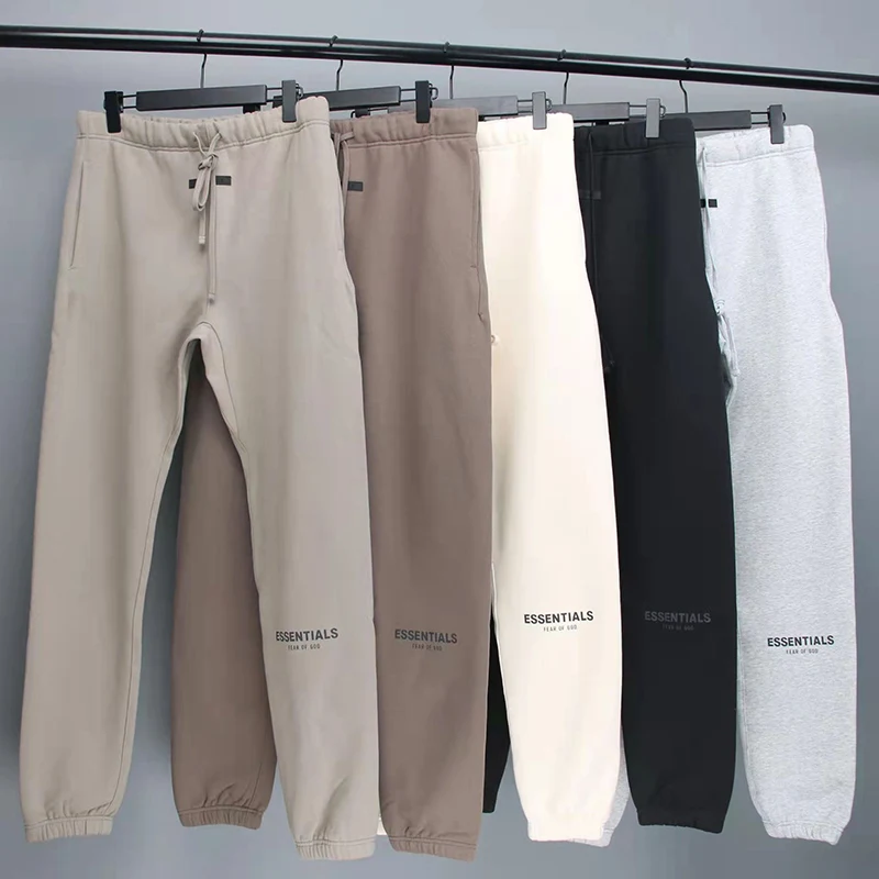 

Essentials Casual Pants Top Grade High Street Oversized Loose Hip Hop Trendy Sweatpants Cotton Fleece Drawstring Sportswear