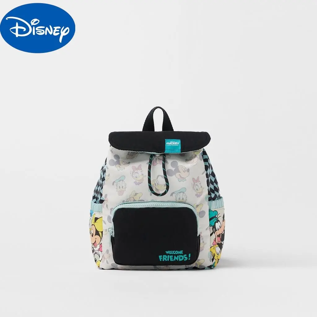 Disney Children's Backpack Drawstring Mickey Backpack Kindergarten Boys and Girls Going To School School Bag