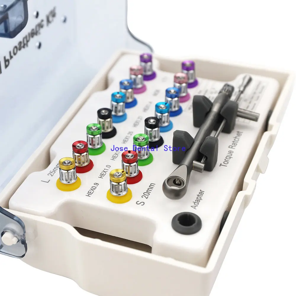 

Set of One Dental Implant Universal Repair Tool Box/Denteng'ao Teetnell Orthodontic Dental Screwdriver Universal Torque Wrench