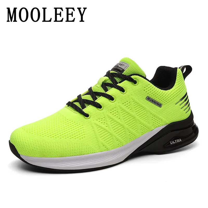 

High Quality Men Running Shoe Breathable Mesh Gradient Color Blocking Sport Training Footwear Cushioning Decompression Sneakers