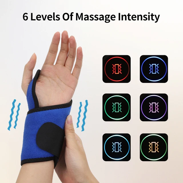Electric Heating Vibrate Wrist Band With Wormwood Bag Fitness Wrister Joint Care Hand Wrist Protection Heating Bracer Heath Care 3
