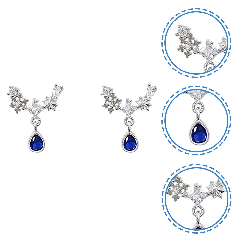 

Earrings Studzircon Women Girls Trendy Simple Zirconia Decorative Jewelry