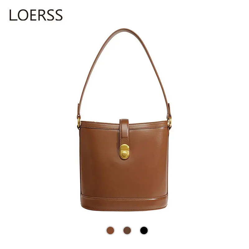 Сумка-мешок LOERSS женская из воловьей кожи