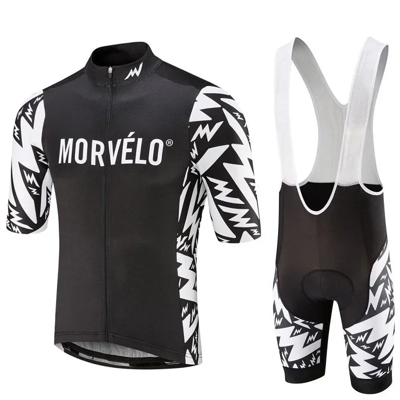 Мужской комплект одежды для велоспорта с коротким рукавом и защитой от