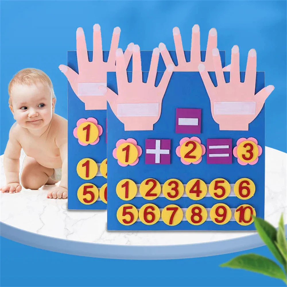 

Felt Board Finger Numbers Counting Toy Enlightenment Early Education Toys Children Busy Board Felt Board Early Education Toy