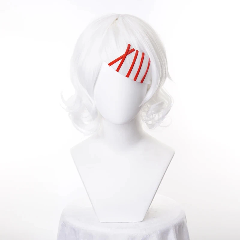 Фото Костюм для косплея Juzo Suzuya Juuzou Pure White Curly Heat Resistant REI + 5 красных заколок + шапочка для парика gf;.9 №2