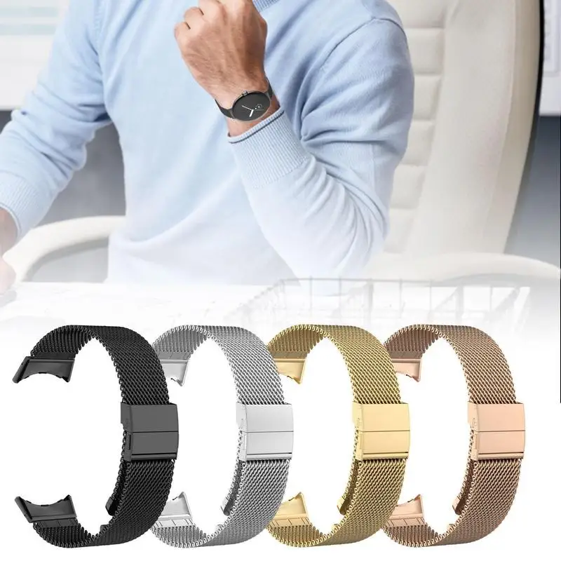 

Металлический браслет с миланским браслетом для наручных часов Google Pixel, роскошный сменный ремешок из нержавеющей стали с пряжкой для мужчин и женщин