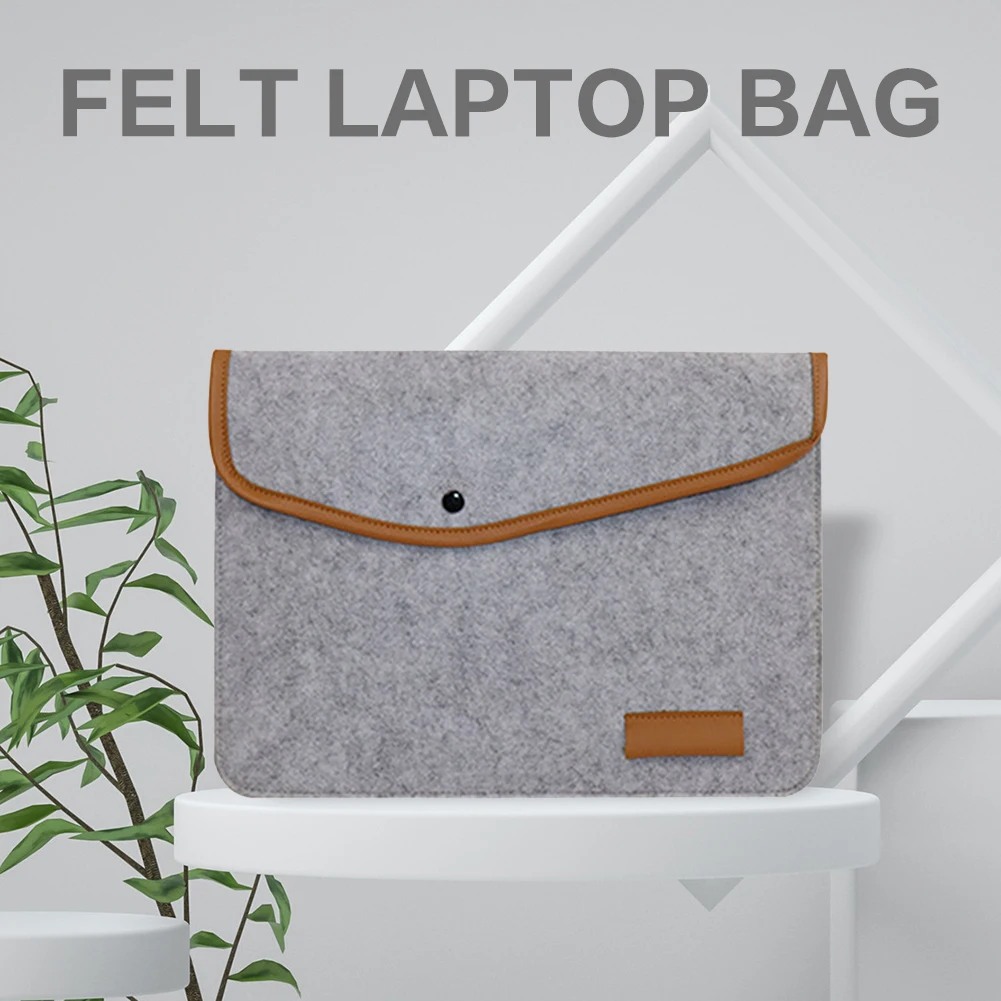 

Модная фетровая сумка для ноутбука, однотонная сумка с откидной крышкой, тканевый чехол для компьютера, чехол для планшета и ноутбука с защи...