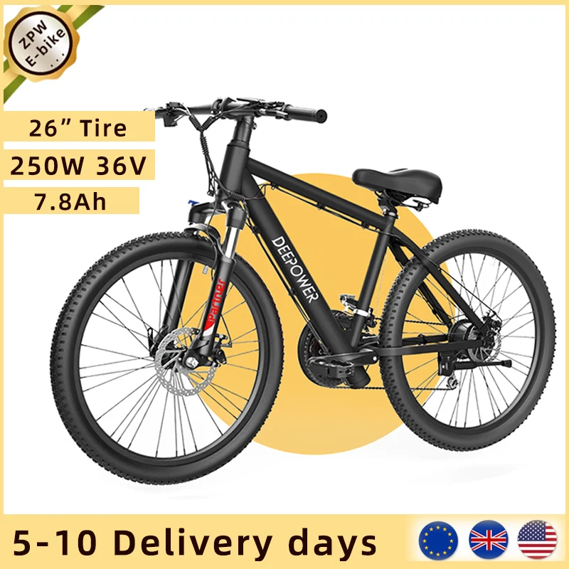 

Electric Bike Pedelec 250W 36V 7.8Ah 26 Inch Shock Absorber Ebike Bicycle Portable Fold Aluminum AlloyMountain Ebike