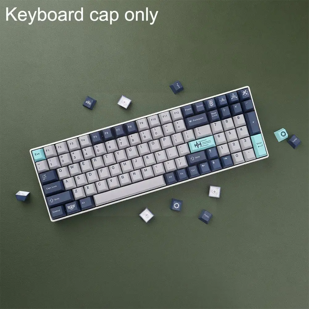 

For Gmk Mechanical Gaming Board 129 S Caps Sublimation Pbt Original Caps Five-sided Height F9h9