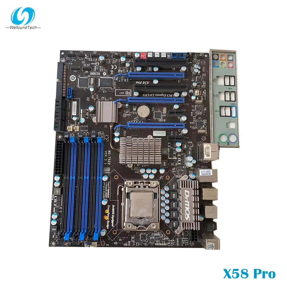 

For MSI X58 Pro MS-7522 VER:3.1 LGA1366 DDR3 Desktop Motherboard High Quality Fully Tested Fast Ship