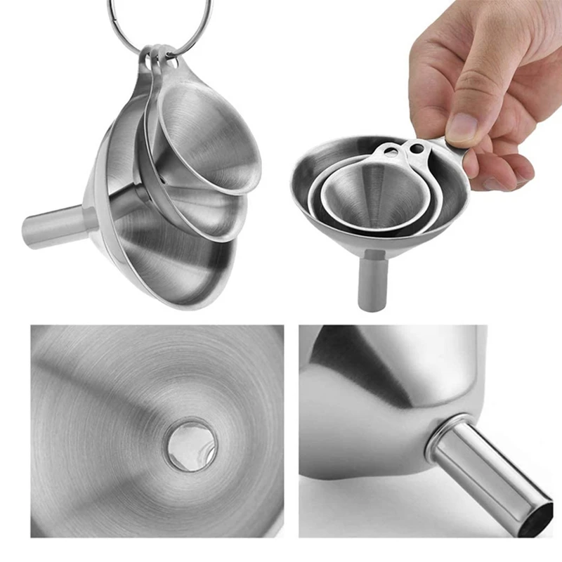 3 шт. набор мини-кухонных ворон из нержавеющей стали воронки для переноса эфирных