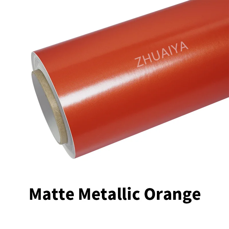 

Матовая оранжевая виниловая оберточная пленка ZHUAIYA яркая 152*18 м рулон гарантия качества покрытие пленка для автомобиля