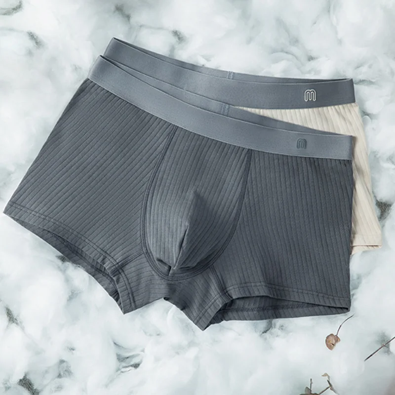 Maden Men's Underwear Seamless 3A Antibacterial Cotton Underpants Large Size Breathable Boxers Shorts Male Elastic  Panties