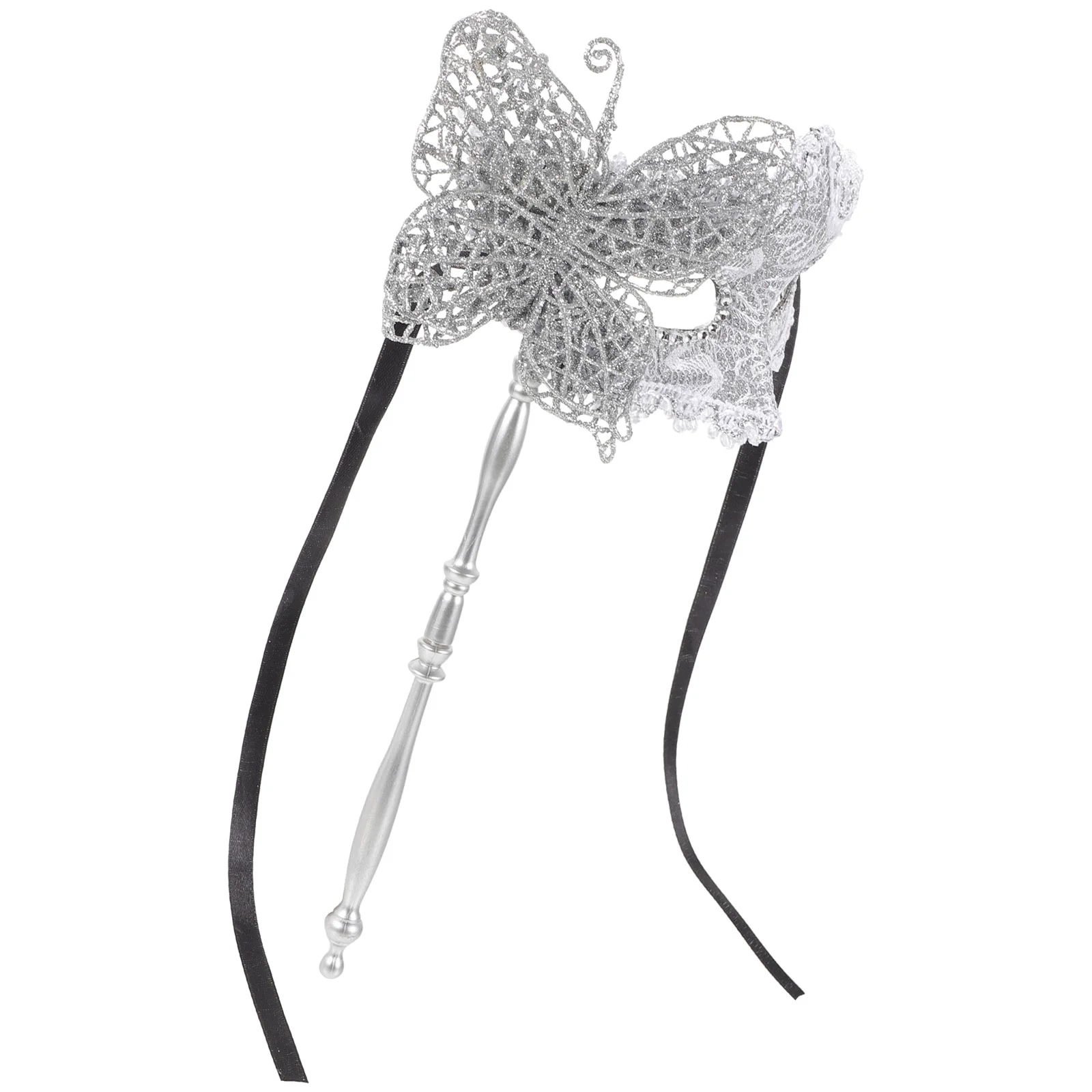 

Handheld Mask Miss Halloween Costume Dancing Party Masks Plastic Masquerade Stick