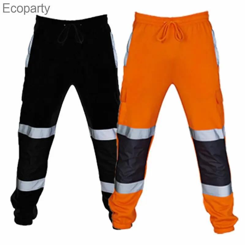 

Men's Safety Sweat Pants Hi Viz Vis Work Fleece Bottoms Jogging Trousers Joggers Cosplay Casual Streetwear High Quality Cheaper